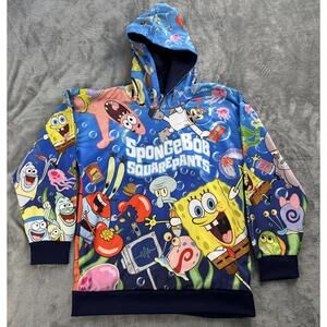 Nickelodeon SpongeBob SquarePants Boys' Satin Pullover Sweatshirt Hoodie 14/16